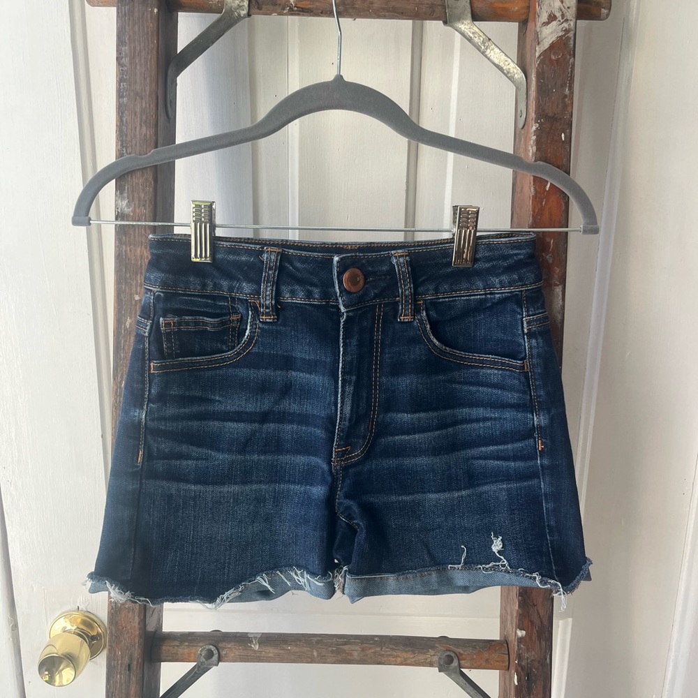 American Eagle Women's Hi-Rise Shortie Jean Shorts